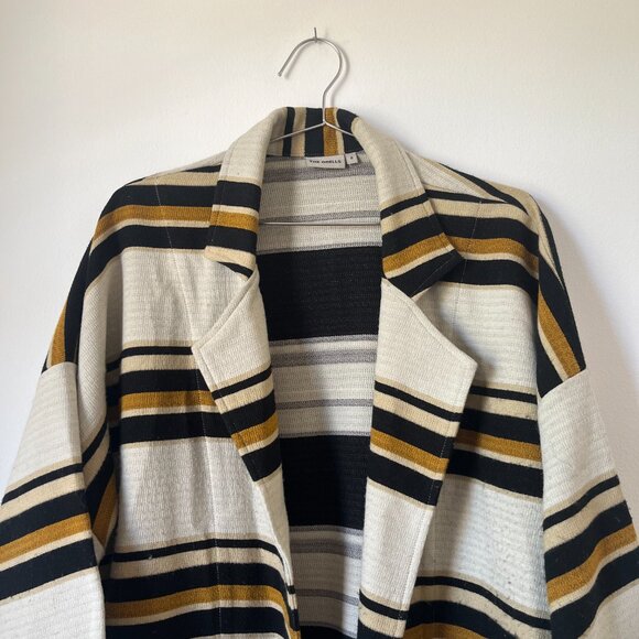 The Odells Knit Long Striped Duster Open Coat - Picture 2 of 7